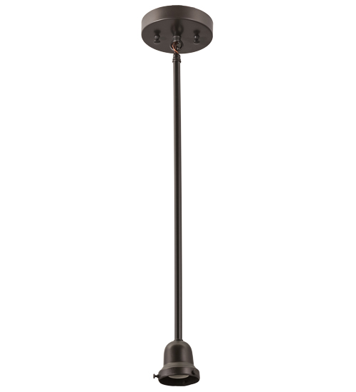 5"W Craftsman Brown on Brass 1 Light Pendant Hardware