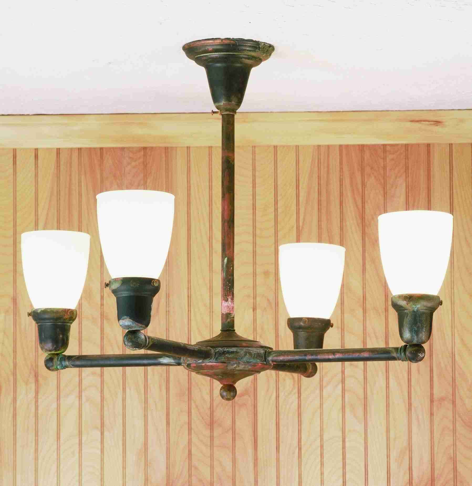 27"W Revival Oyster Bay Goblet 4 Light Chandelier