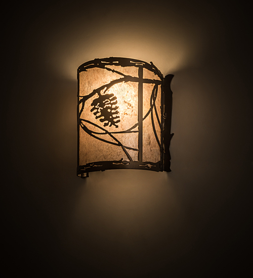 6.5"W Whispering Pines Wall Sconce