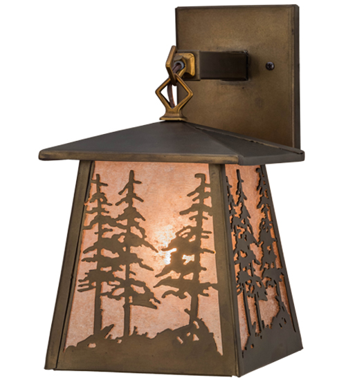 7"W Tall Pines Hanging Wall Sconce