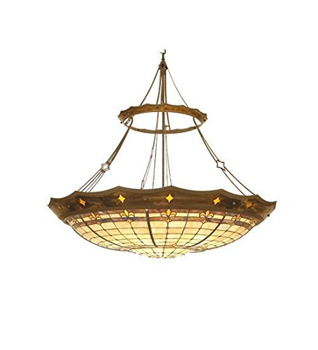 57" Wide Fleur-de-Lite Inverted Pendant