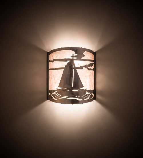 12"W Sailboat Wall Sconce