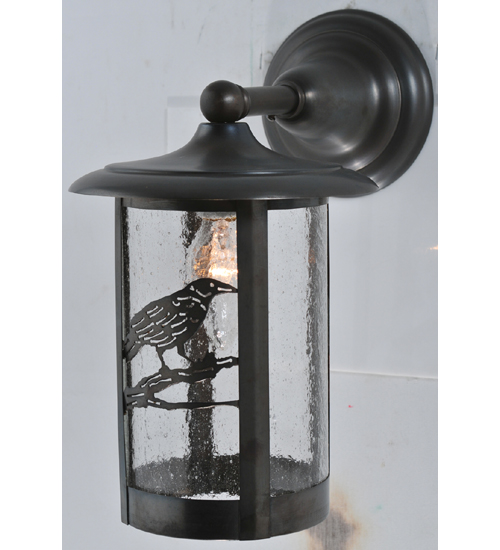 8"W Fulton Raven Solid Mount Wall Sconce