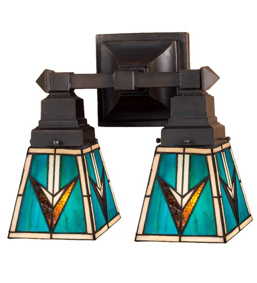 12"W Valencia Mission 2 Light Wall Sconce