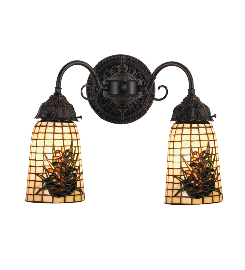 14.5"W Pine Barons 2 Light Wall Sconce