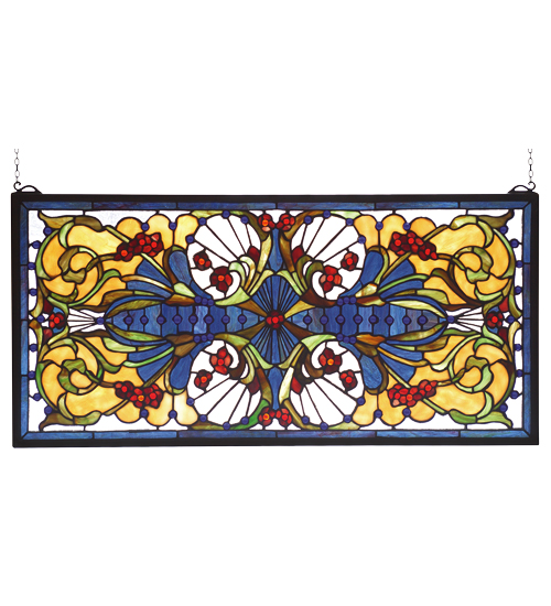 29"W X 14"H Sonja Transom Stained Glass Window