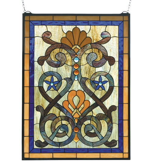 20"W X 27"H Mandolin Stained Glass Window