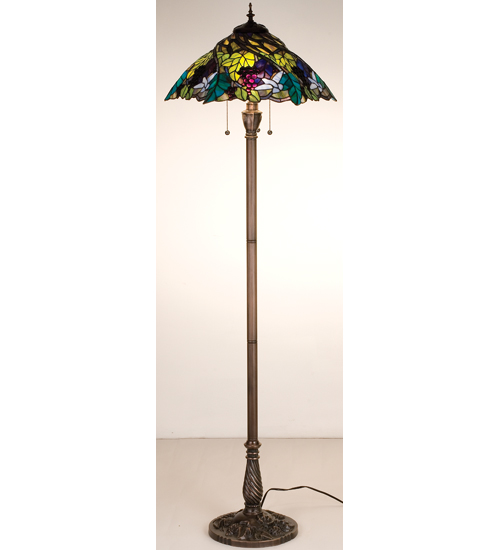 64.5"H Spiral Grape Floor Lamp