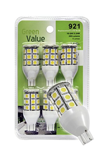 922 WEDGE BASE TOWER LED BULB 250 LUM 10-24V 3.24W NATURAL WHITE 6 PK