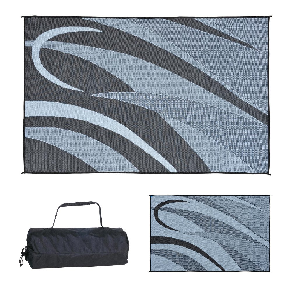 GRAPHIC MAT 8' X 12' BLACK/SILVER WITH CARRY BAG