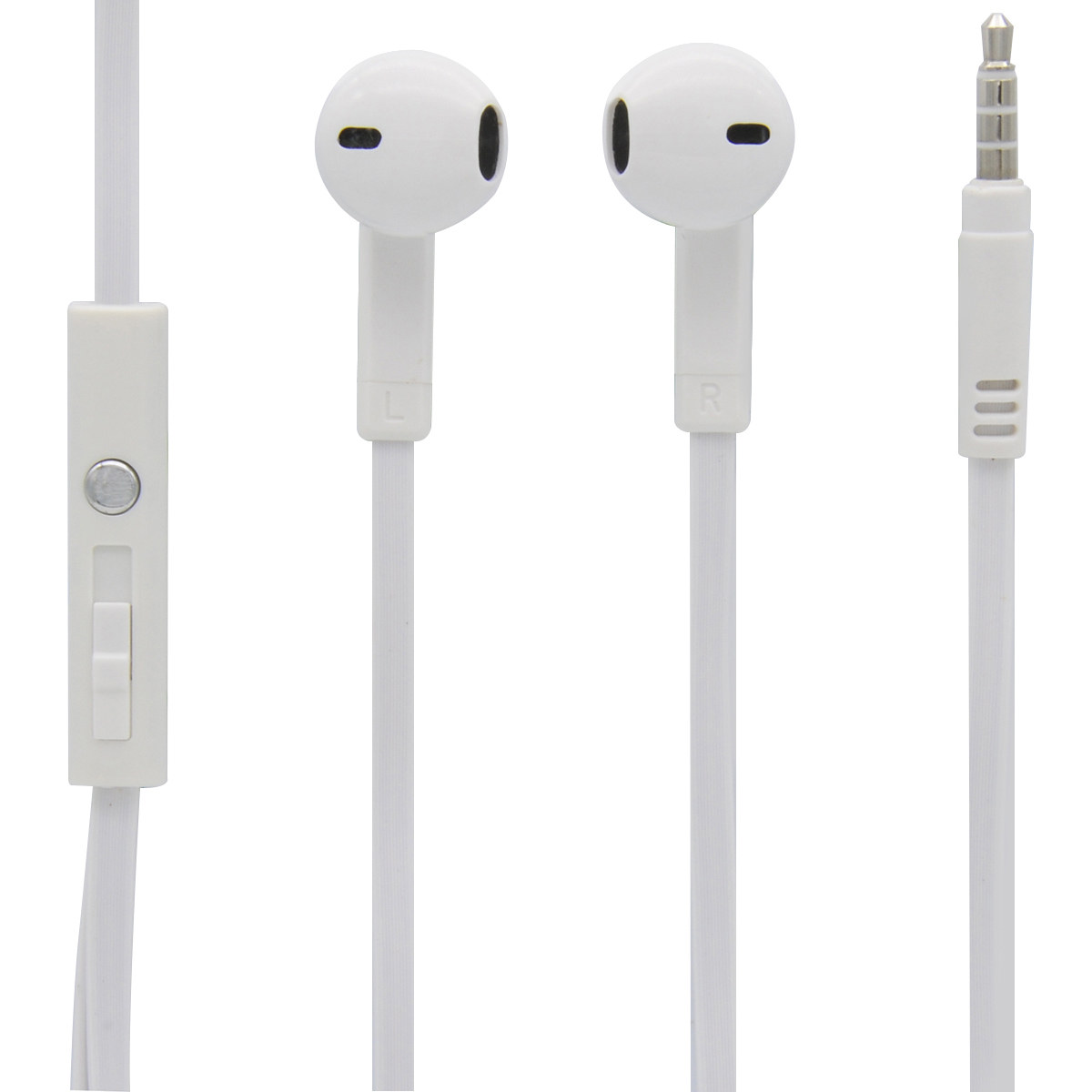 Mbs Stereo Earbuds White W/Mic