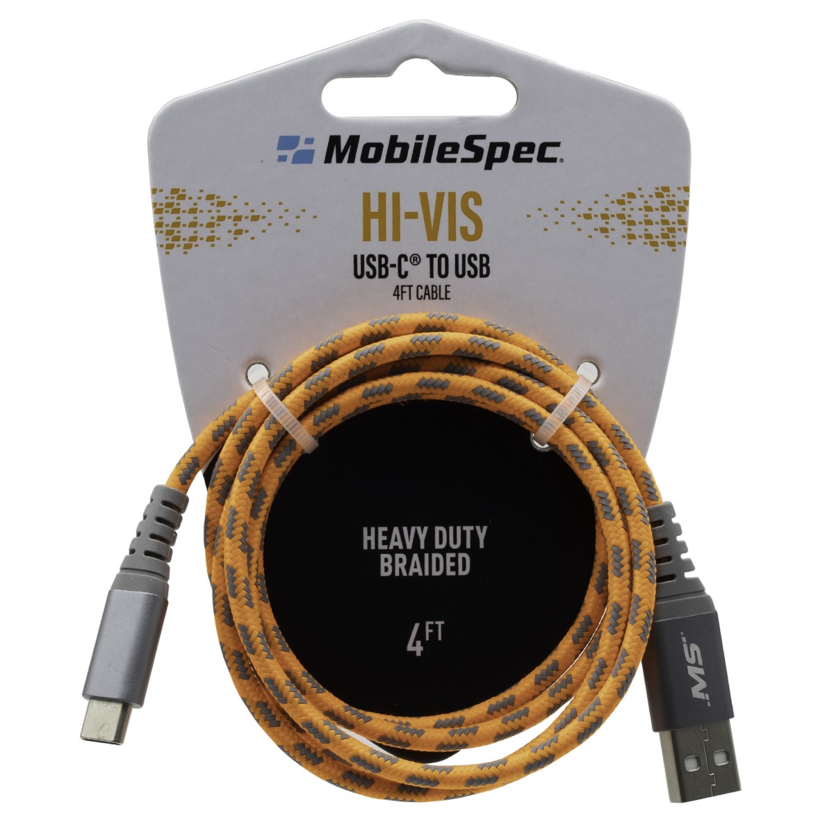 HiVis 4ft USB-C to USB-A Cable  OR