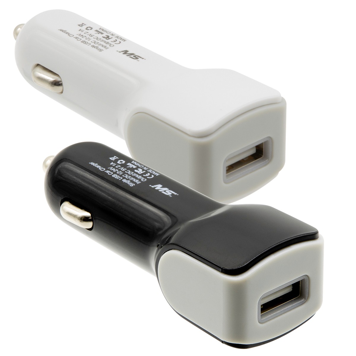 Mobilespec Dc USB Single Black/Wh