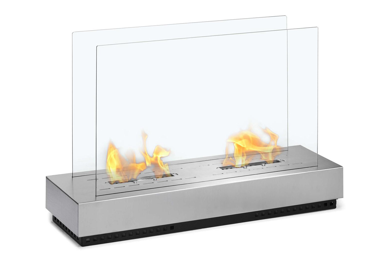 Braga Free Standing Floor Indoor/Outdoor Ethanol Fireplace