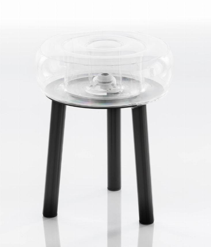 FLOOFY STOOL EKO ALUMINIUM Frame TRANSPARENT