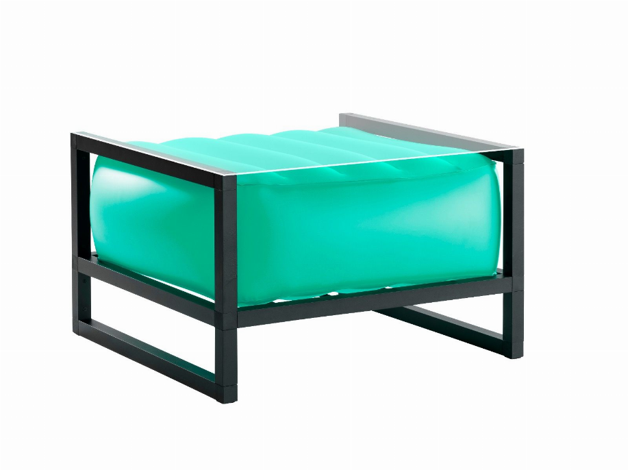 YOKO COFFEE TABLE EKO WITH LIGHTING ALUMINIUM Frame GREEN TRANSLUCENT