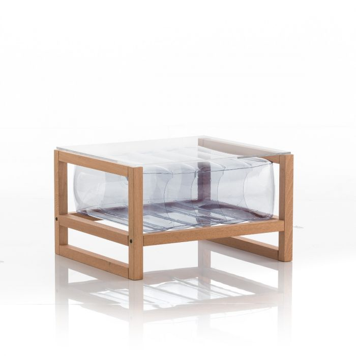 YOKO COFFEE TABLE EKO WOOD Frame TRANSPARENT