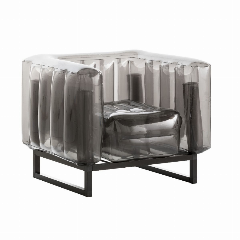 YOMI ARMCHAIR EKO ALUMINIUM Frame CRYSTAL BLACK