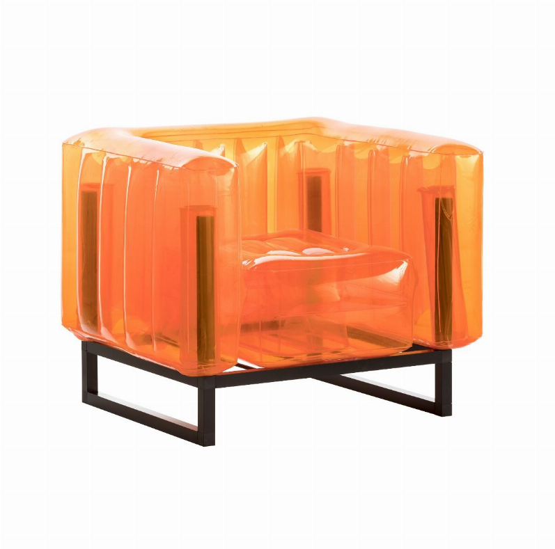 YOMI ARMCHAIR EKO ALUMINIUM Frame CRYSTAL ORANGE