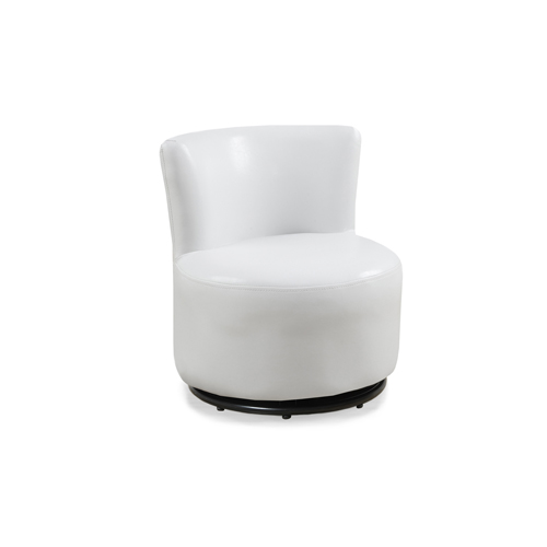 JUVENILE CHAIR - SWIVEL / WHITE LEATHER-LOOK