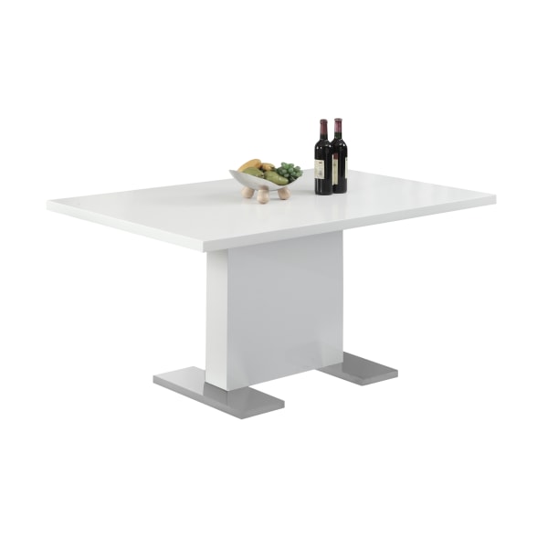 DINING TABLE - 35&quot;X 60&quot; / HIGH GLOSSY WHITE 