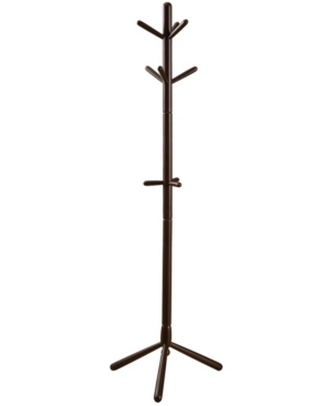 COAT RACK - 69"H / CAPPUCCINO WOOD CONTEMPORARY STYLE