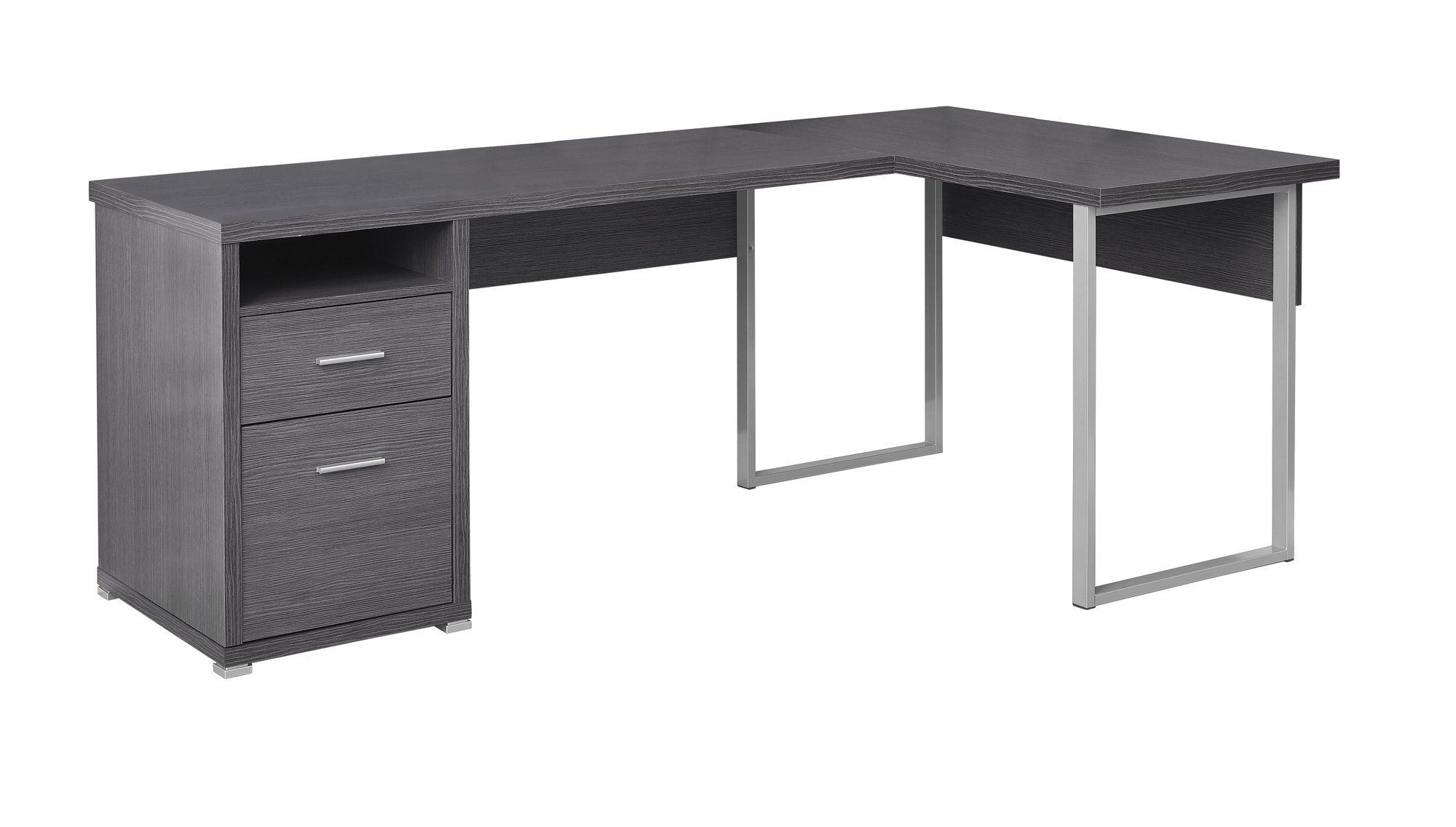 COMPUTER DESK - 80"L / GREY LEFT OR RIGHT FACING 