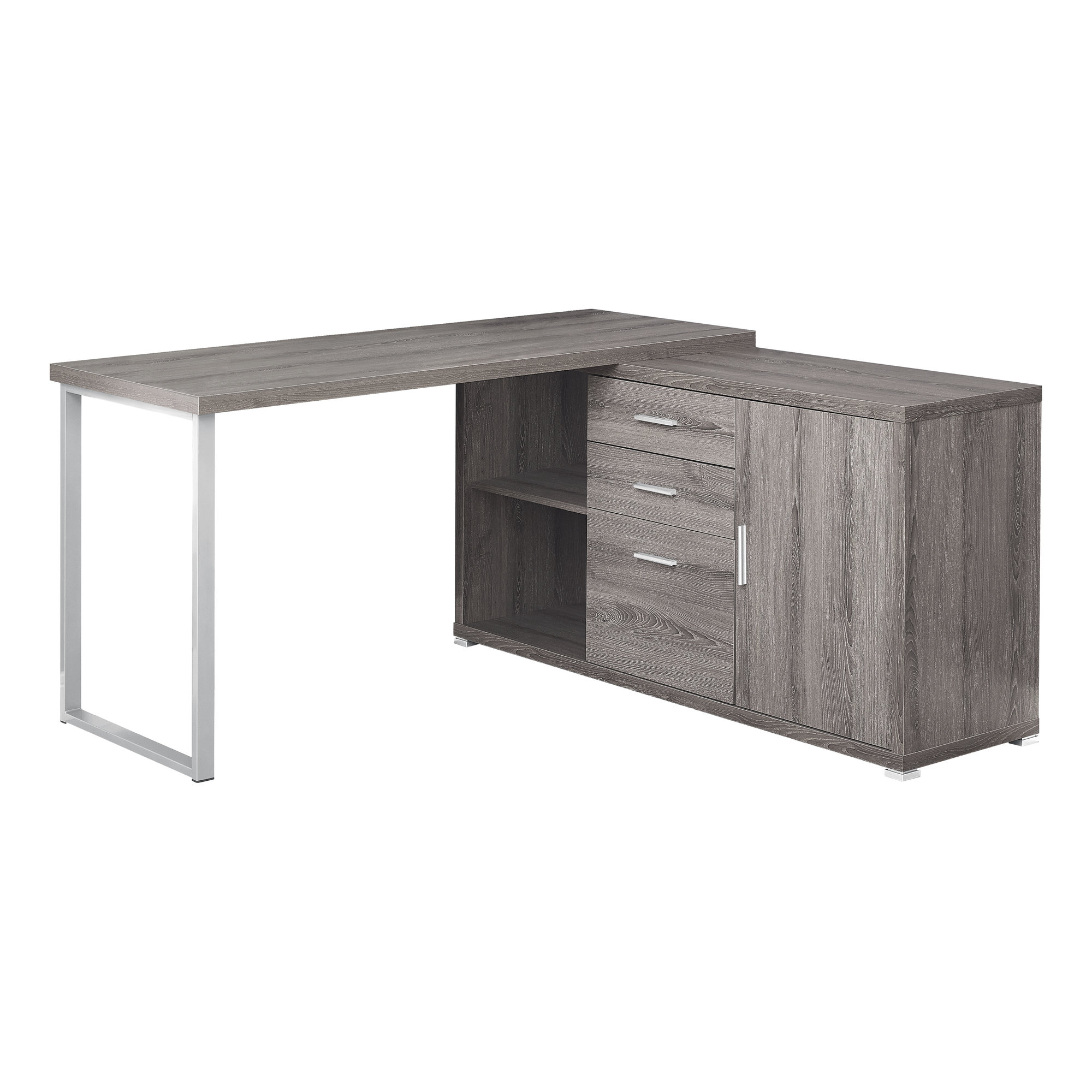 COMPUTER DESK - 60"L / DARK TAUPE LEFT OR RIGHT FACING