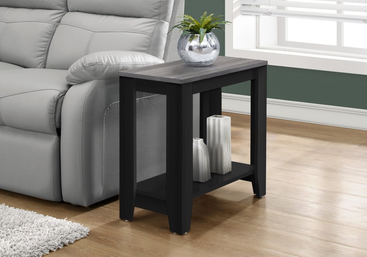 ACCENT TABLE - BLACK / GREY TOP