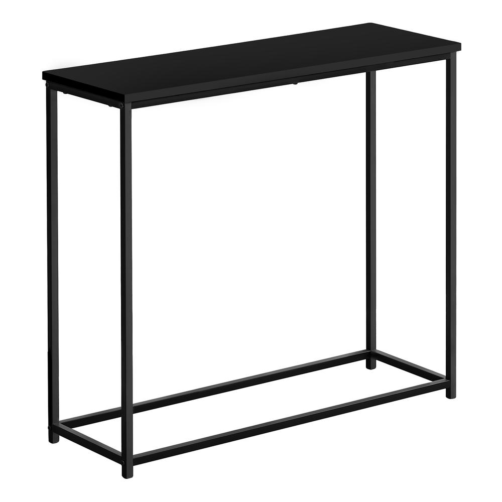 ACCENT TABLE - 32"L / BLACK / BLACK METAL HALL CONSOLE