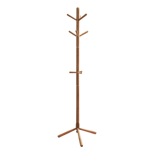 COAT RACK - 69"H / OAK WOOD CONTEMPORARY STYLE