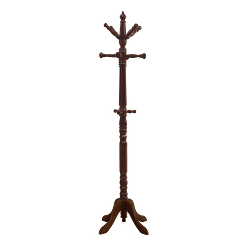 COAT RACK - 73"H / CHERRY WOOD TRADITIONAL STYLE