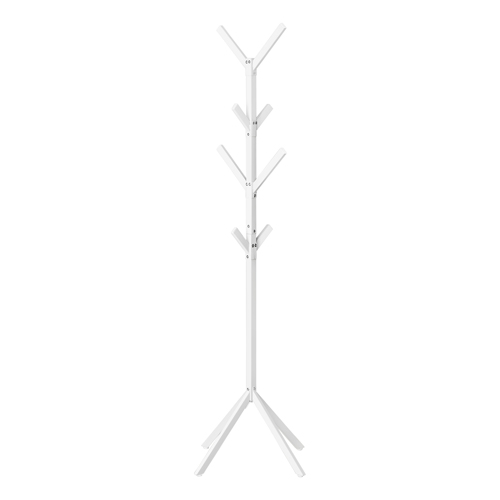 Coat Rack - 70"H, White Metal