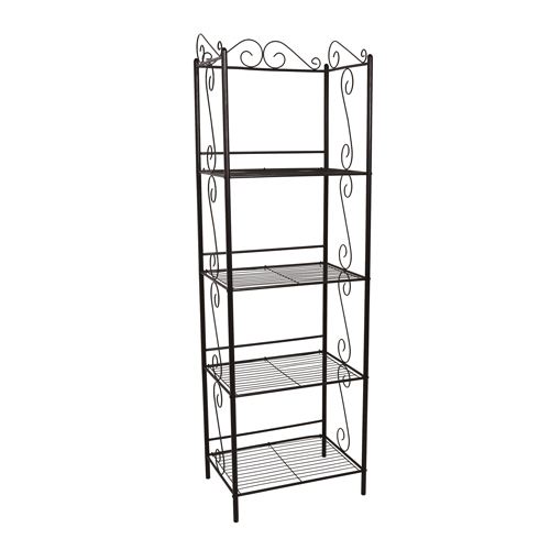 BOOKCASE - 70"H / COPPER METAL ETAGERE