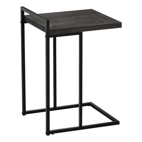 ACCENT TABLE - 25"H / BLACK RECLAIMED WOOD / BLACK METAL