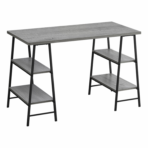 COMPUTER DESK - 48"L / GREY / BLACK METAL