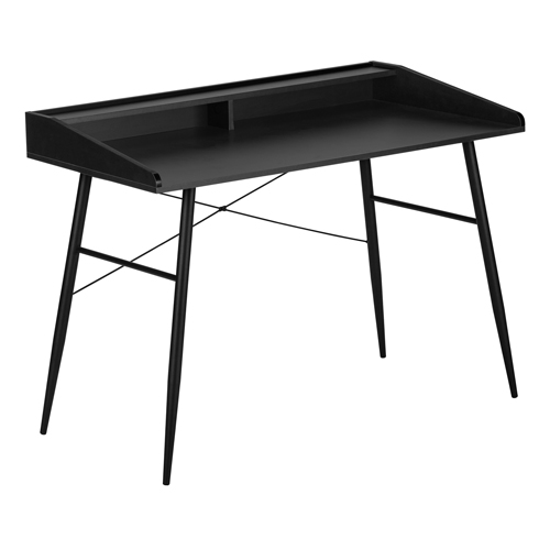 COMPUTER DESK - 48"L / BLACK / BLACK METAL"