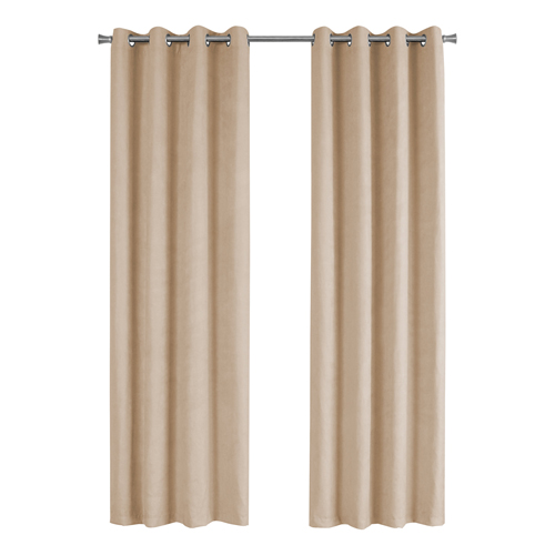 CURTAIN PANEL - 2PCS / 54"W X 84"H BEIGE ROOM DARKENING