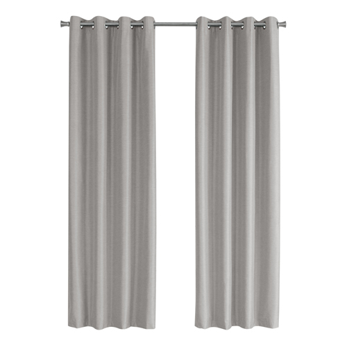 CURTAIN PANEL - 2PCS / 52"W X 84"H SILVER SOLID BLACKOUT