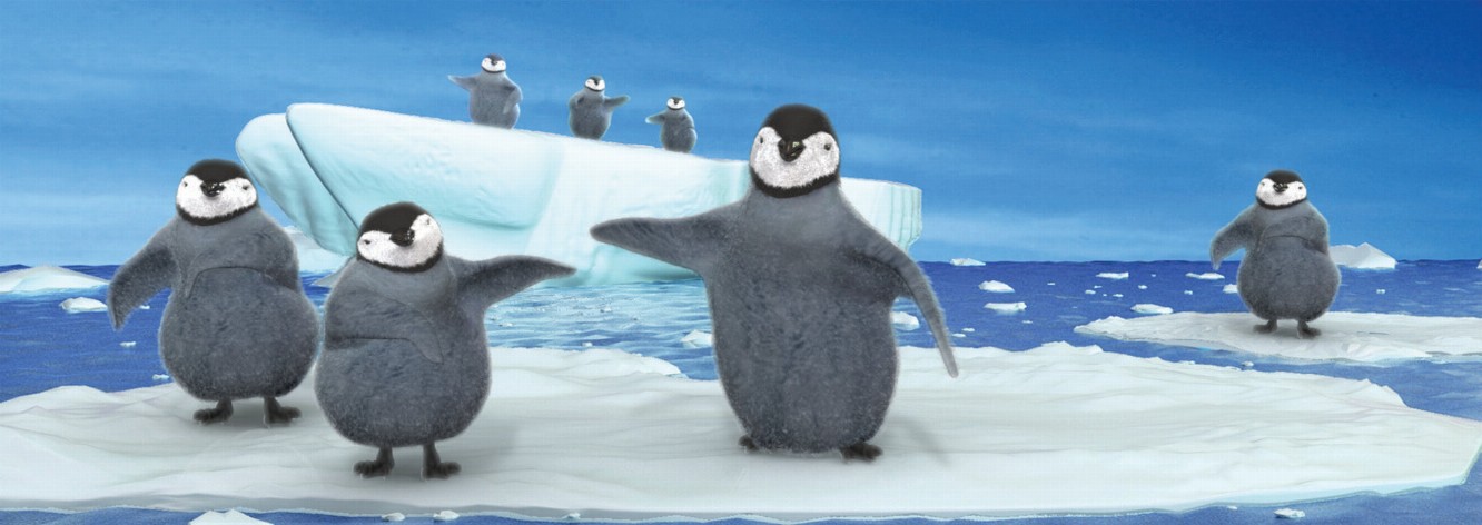 Animal Art - Motion Bookmark/ 6" Ruler - Penguins Dancing