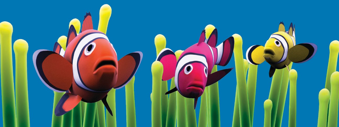 Animal Art - Motion Bookmark/ 6" Ruler - Clownfish