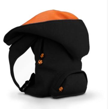 Black Basic - Sport Lux - Hooded Backpack - Water-repellent - Neon Orange