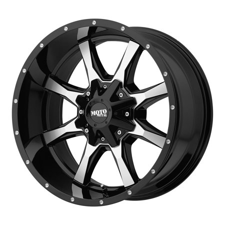 MO970 20x9 8x165.10 GLOSS BLACK W/ MACHINED FACE (18 mm)