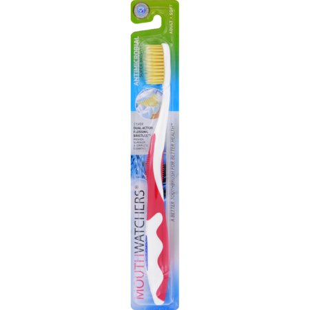 Mouth Watchers Antibacterial Adult Toothbrush Display Case Red (20 Pack)