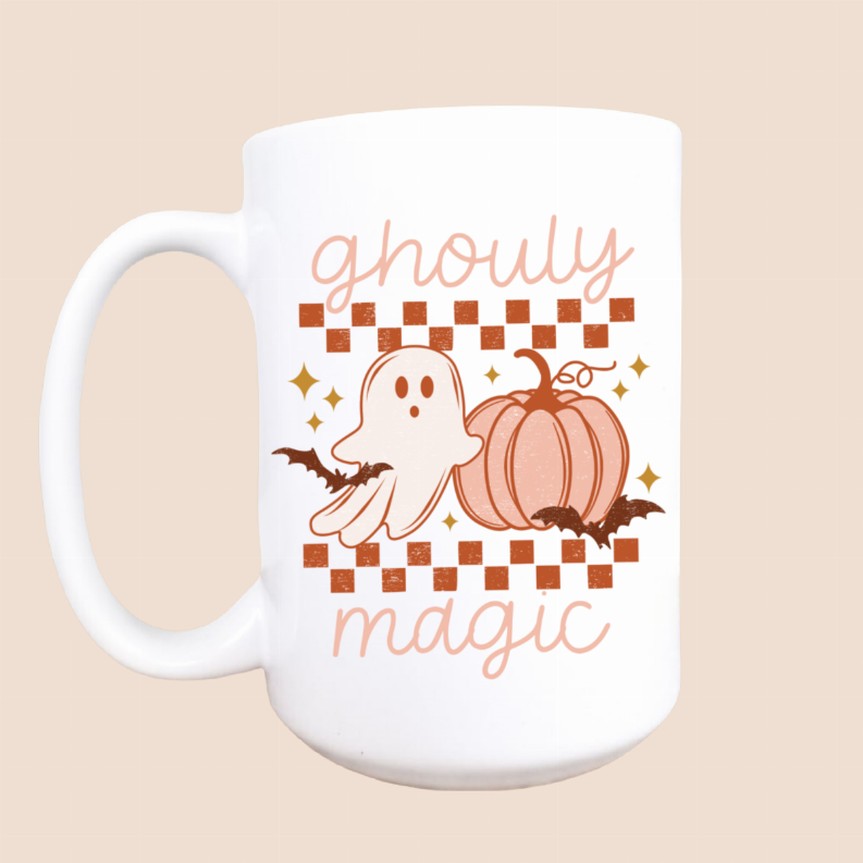 Ghouly magic ceramic coffee mug