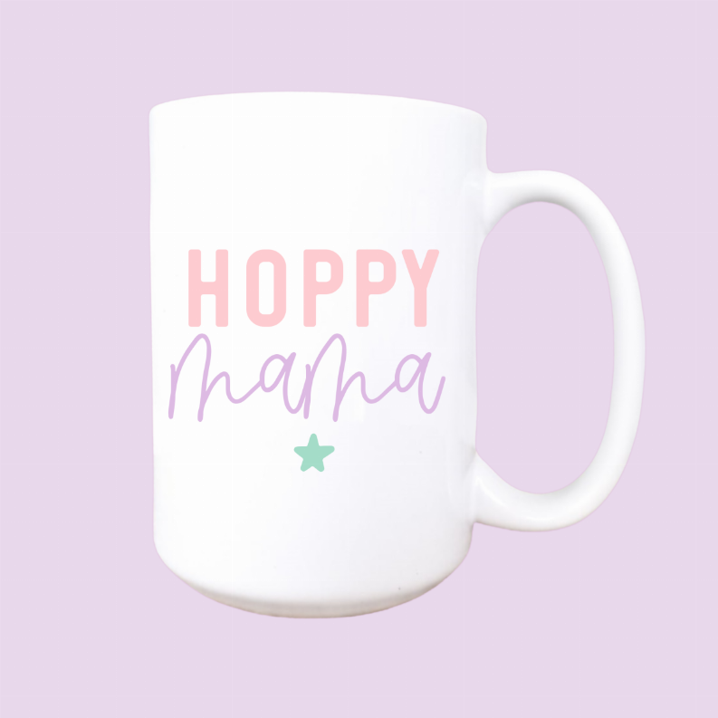 Hoppy mama Easter ceramic coffee mug