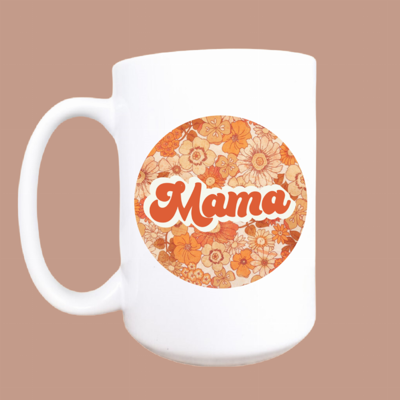 Retro mama ceramic coffee mug