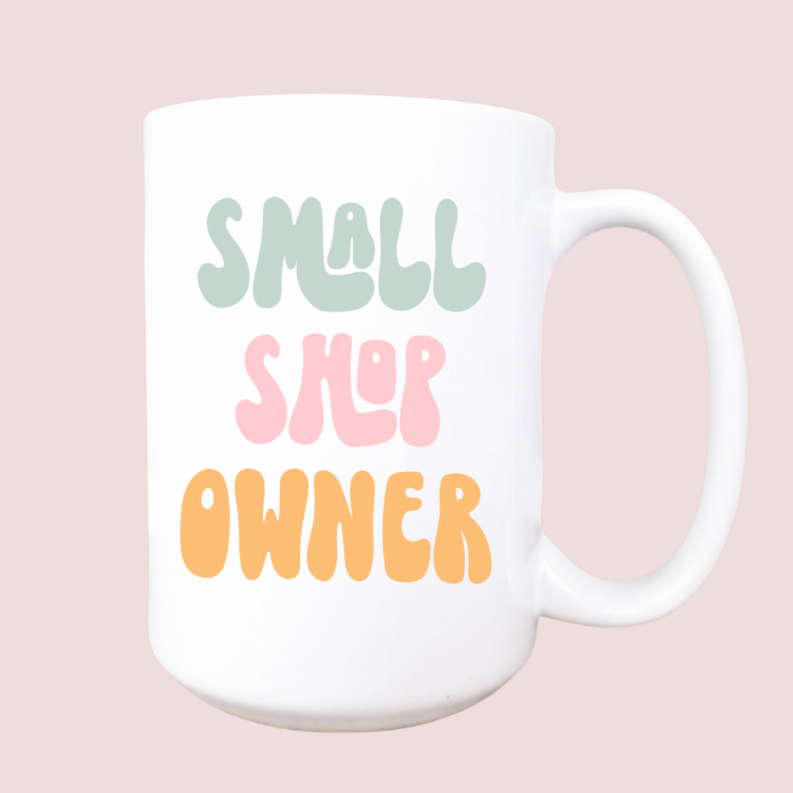 Small shop owner ceramic coffee mug