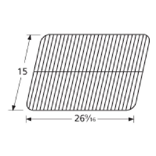 Porcelain steel wire cooking grid for Charbroil brand gas grills