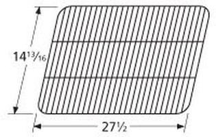 Porcelain steel wire cooking grid for Brinkmann brand gas grills